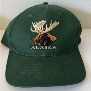 Green Embroidered Moose Cap